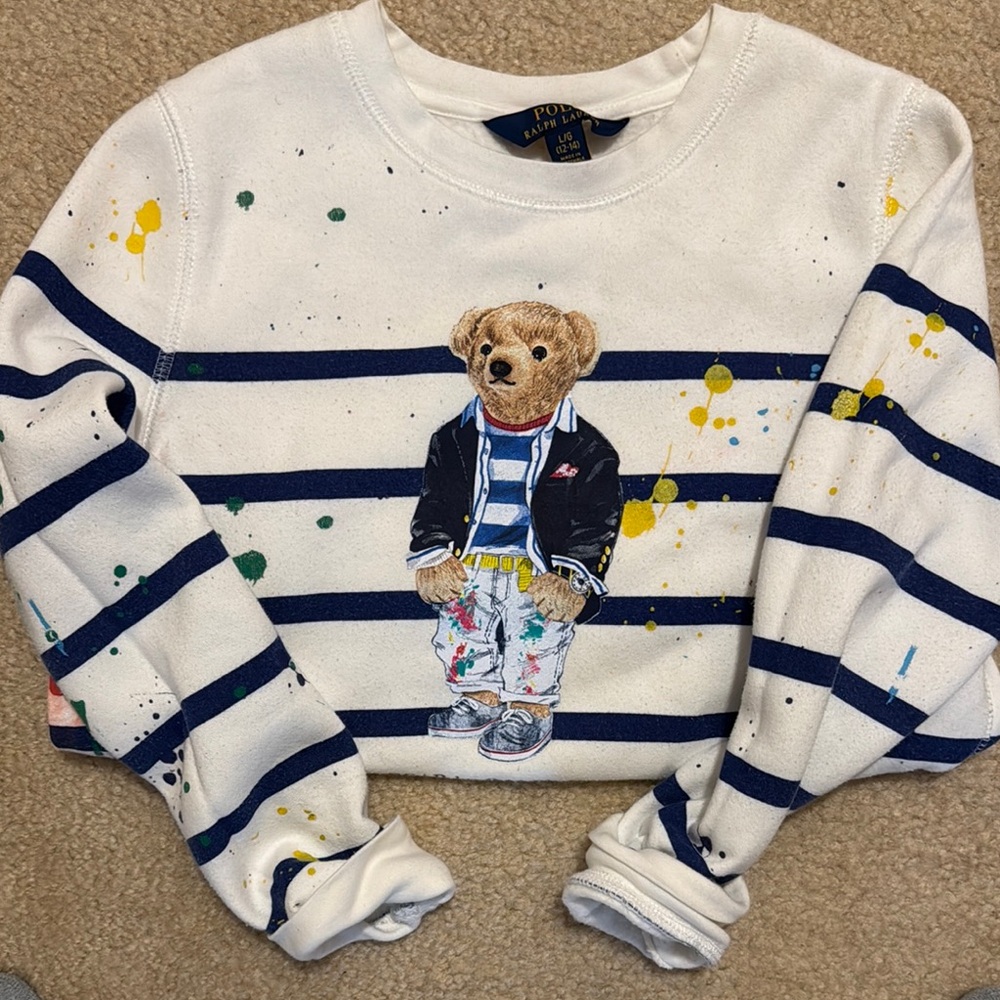 Polo Ralph Lauren Bear Striped Sweater